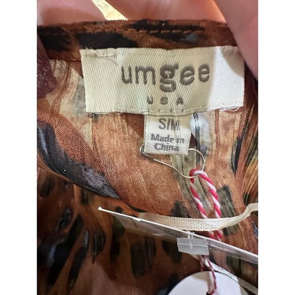 Umgee NWT Women’s Size S/M Sheer Animal Print Open Front Kimono Mob Wife NEW - Picture 6 of 15